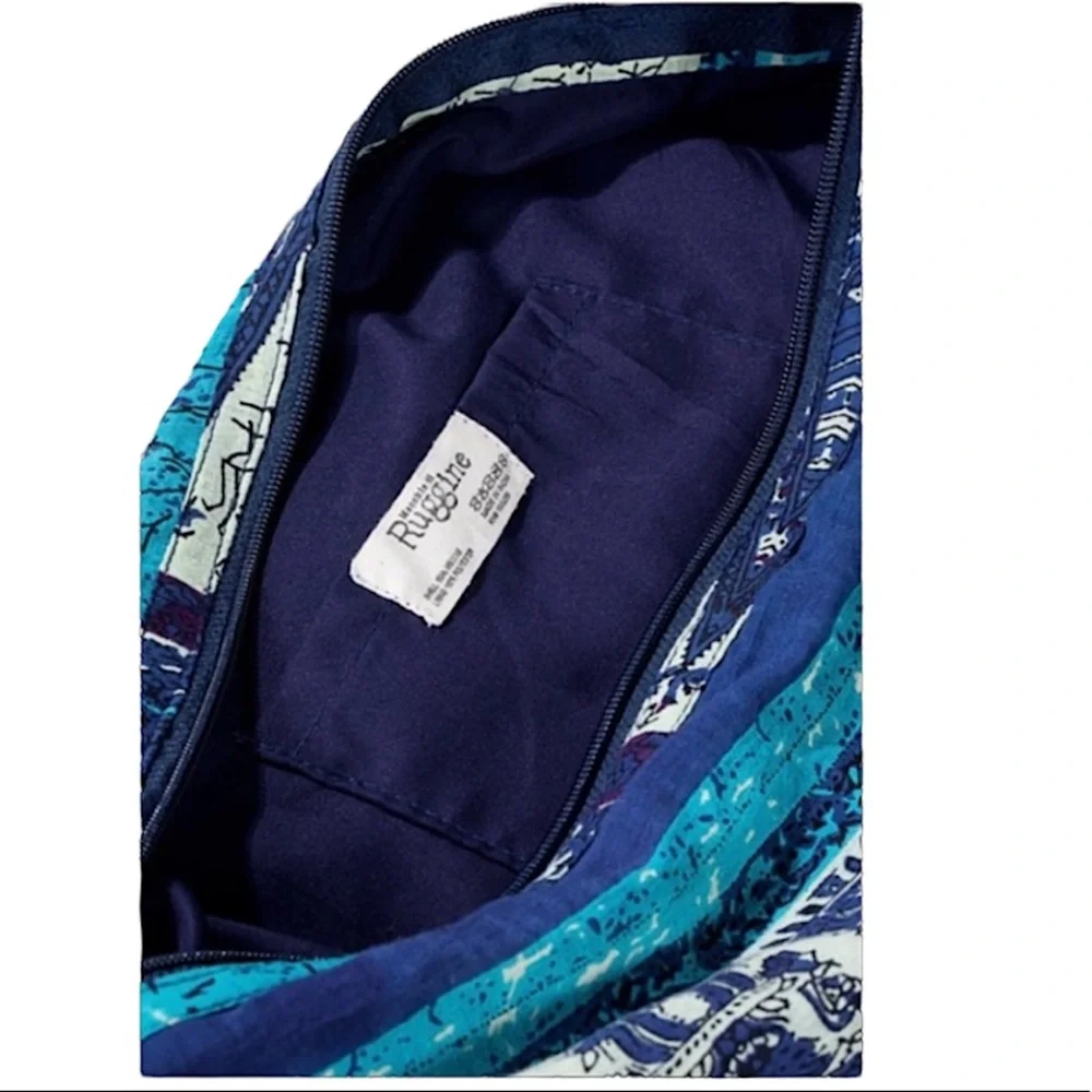 Tropical Aqua Sea Full Zip Market Hobo Bag Ocean Colors New